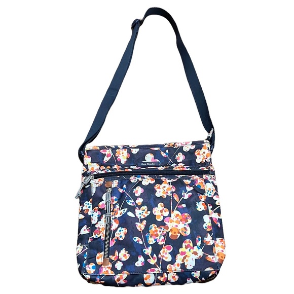 Vera Bradley Handbags - Vera Bradley Navy Blue Floral Crossbody Bag